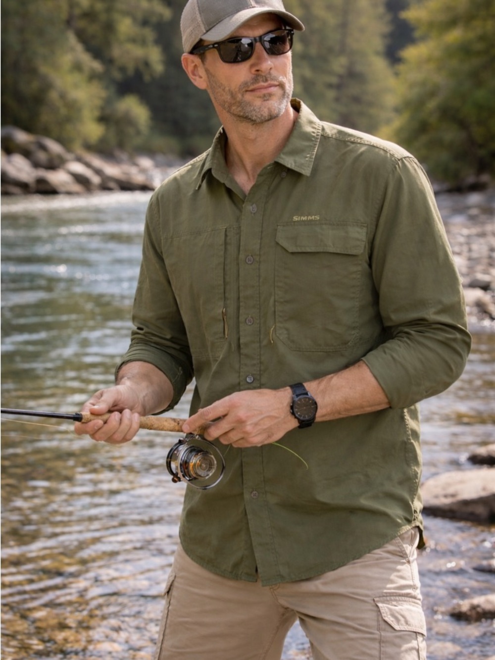 Simms Men’s Performance Fishing Shirt – Size Large